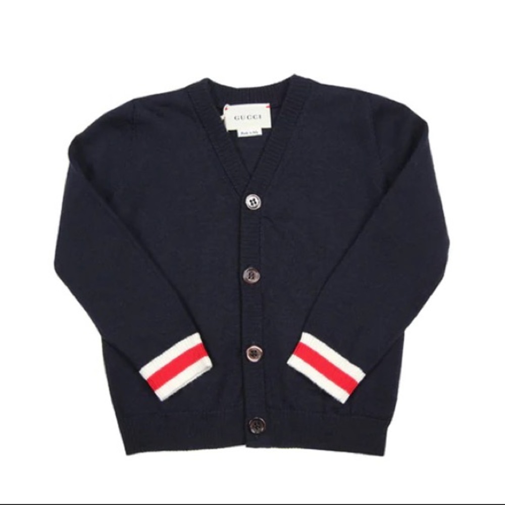 Boys Gucci Navy Cardigan Size 5